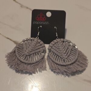 Paparazzi Silver Fringe Earrings